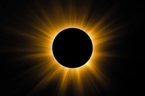 Total Solar Eclipse, astronomical phenomenon Stockfoto's
