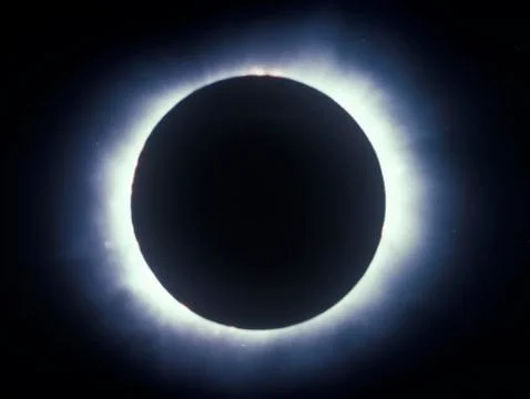 A total solar eclipse with corona Fotos Stock