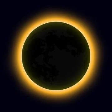 Total solar eclipse, eclipse of the sun Stock Illustration