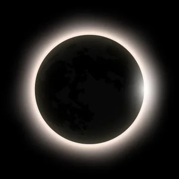 Total solar eclipse, eclipse of the sun Stock Illustration