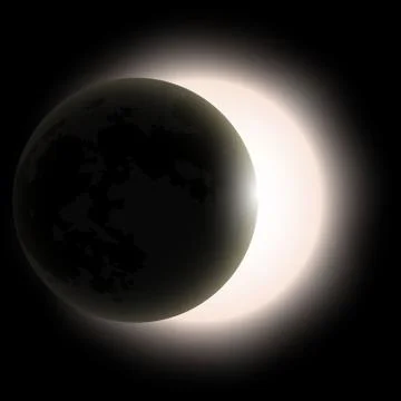 Total solar eclipse, eclipse of the sun Stock Illustration