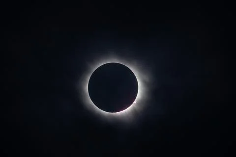 Total Solar Eclipse with Glowing Corona Foto stock