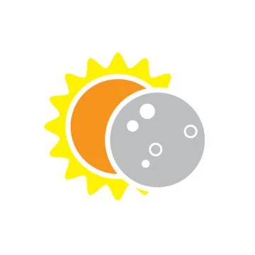 Total Solar Eclipse Icon August 8, 2017 Ilustração Stock