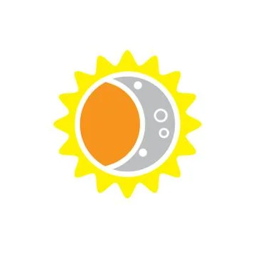 Total Solar Eclipse Icon August 8, 2017 Ilustração Stock