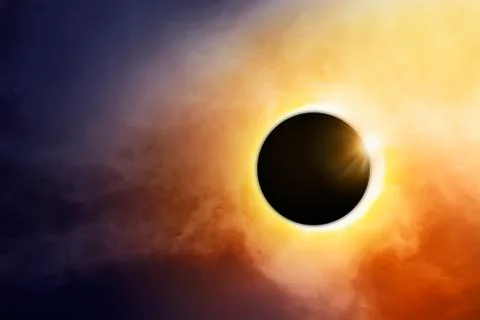 Total Solar Eclipse Stock Illustration