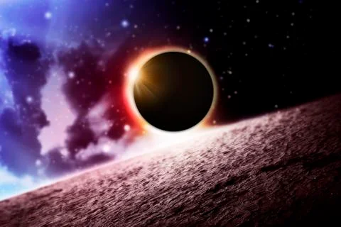 Total Solar Eclipse Stock Illustration