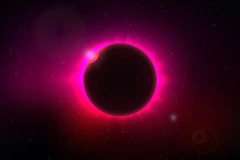Total solar eclipse Stock Illustration