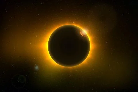 Total solar eclipse Stock Illustration