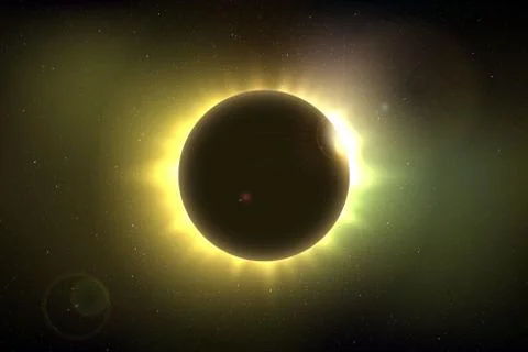 Total solar eclipse Stock Illustration