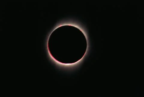 Total solar eclipse, Maniya, Madhya Pradesh, India Stock Photos