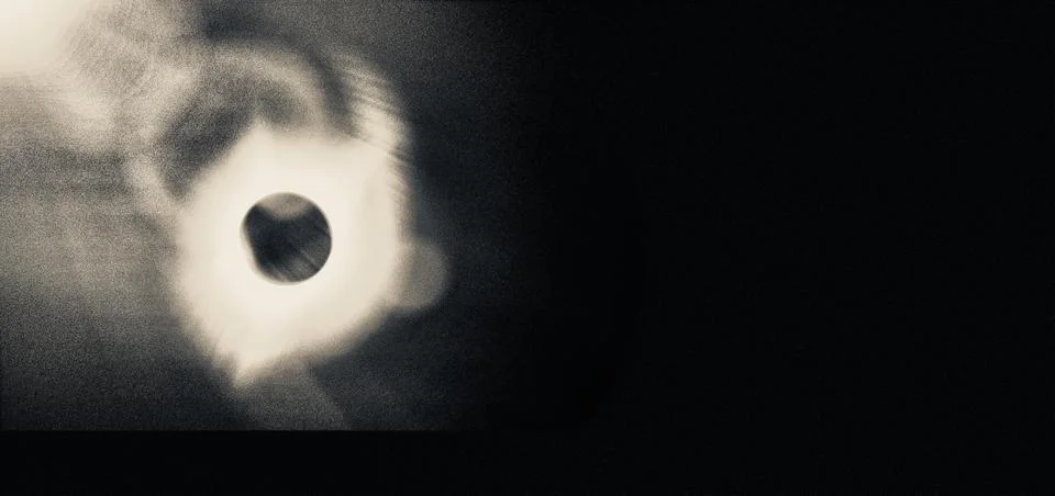 Total solar eclipse. The moment before the totality. Foto stock