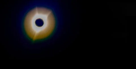 Total solar eclipse. The moment before the totality. Fotos Stock