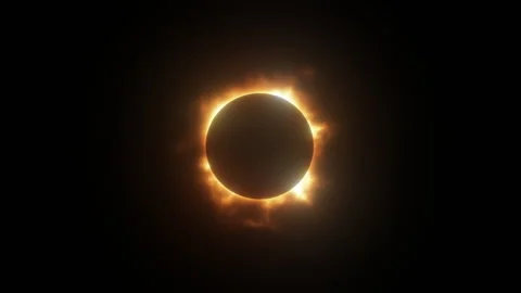 Total Solar Eclipse with Moon Blocking Light from the Sun as it Passes in Front Stock Footage 317369180
