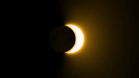 Total Solar Eclipse The Moon Covers The Sun Looped 4k 60 fpsApple Pro Res Stock Footage 248193805