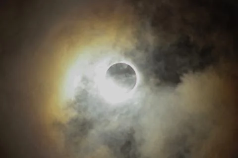 Total Solar Eclipse: Moon's Nocturnal Daytime 库存照片