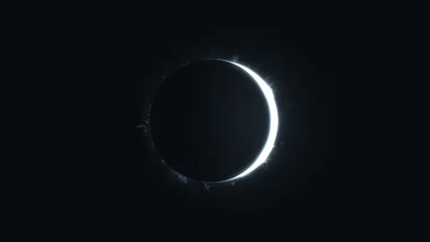 Total Solar Eclipse - Motion Graphics Video stock 124927190