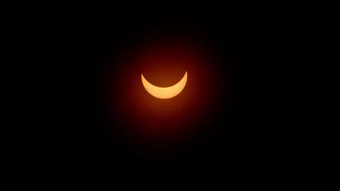 Total solar eclipse occurred in America and Canada in April 2024. Halifax. Vídeo Stock 272246851