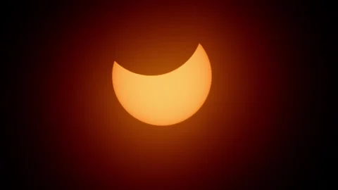 Total solar eclipse occurred in America and Canada in April 2024. Halifax. Vídeo Stock 272247964
