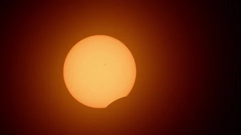 Total solar eclipse occurred in America and Canada in April 2024. Vídeo Stock 275750567