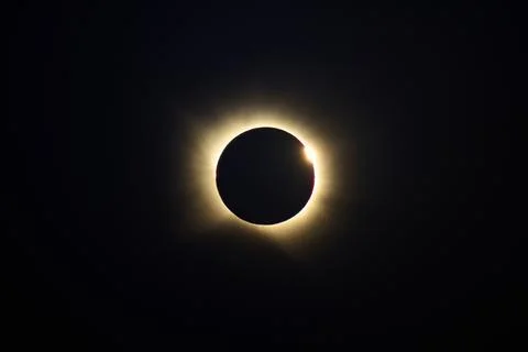 Total solar eclipse that occurred in Spain on August 12, 2026. Stock Photos