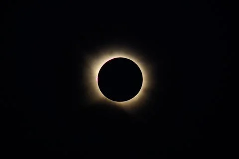 Total solar eclipse that occurred in Spain on August 12, 2026. Stock Photos