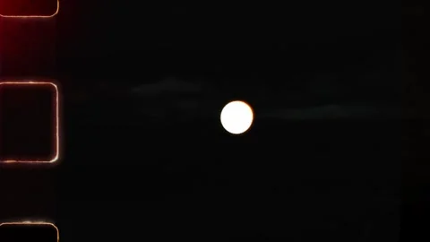 Total solar eclipse phenomenon captured on vintage film Stock Footage 318782000