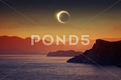 Total solar eclipse Stock Photos