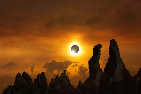Total solar eclipse Stock Photos