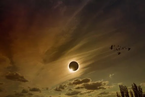 Total solar eclipse Stock Photos