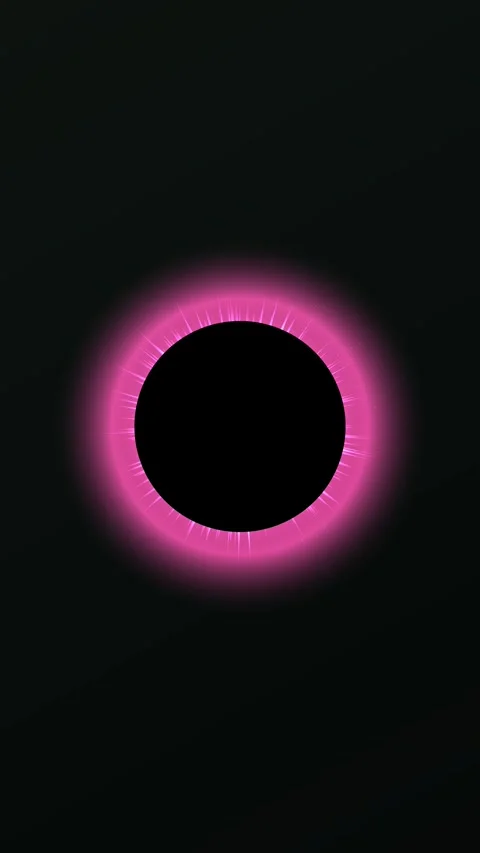 Total Solar Eclipse with Prominent Pink Chromosphere Vídeo Stock 327625448