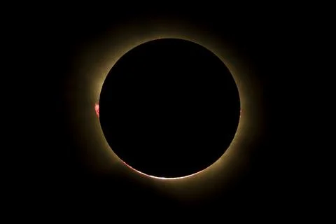 Total Solar Eclipse Revealing the Solar Corona Fotos Stock