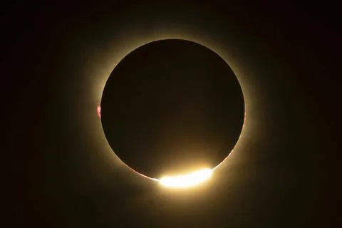 Total Solar Eclipse Revealing the Solar Corona Fotos Stock