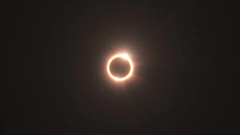 Total Solar Eclipse, ring of fire. Seamless Loop Stock Footage 247684518