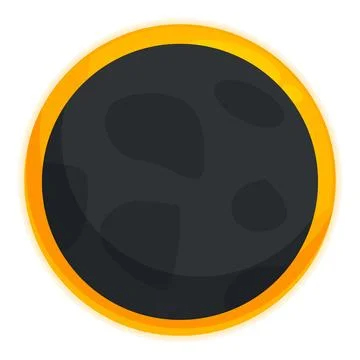 Total solar eclipse showing corona surrounding the moon Ilustração Stock