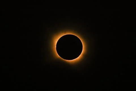 The total solar eclipse in Spain Stock Photos