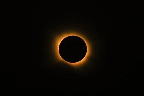 The total solar eclipse in Spain Stock Photos