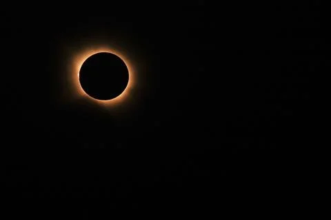 The total solar eclipse in Spain Stock Photos