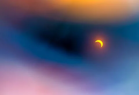 Total Solar Eclipse, sun covered by the moon in the sky Fotos Stock