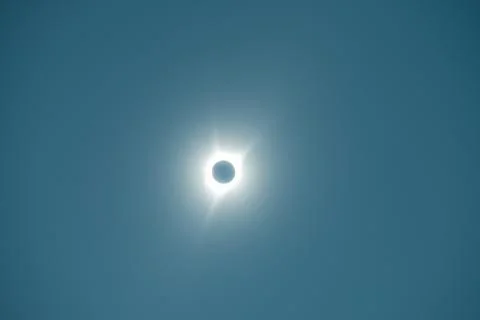 Total Solar Eclipse, sun covered by the moon in the sky Fotos Stock