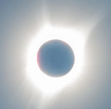 Total Solar Eclipse, sun covered by the moon in the sky Stock Photos