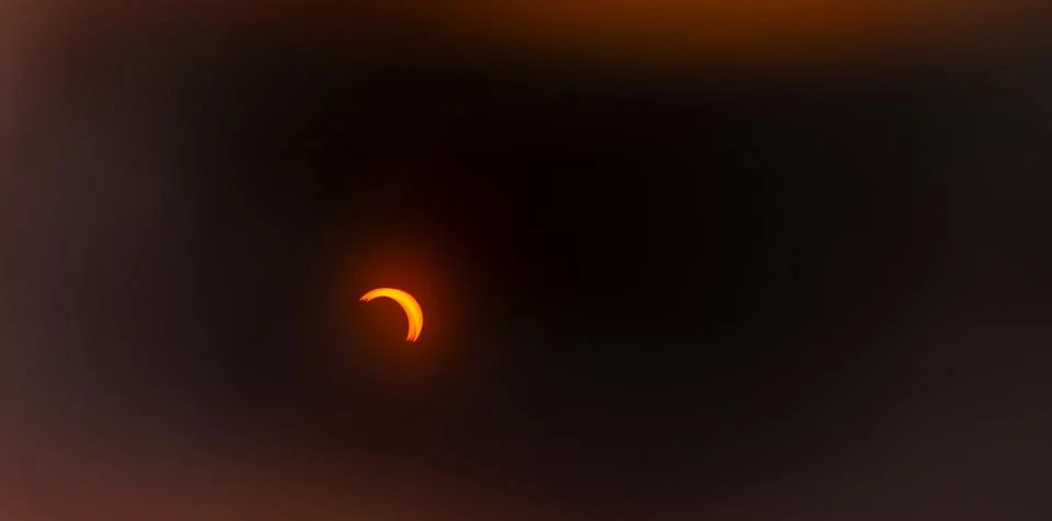 Total Solar Eclipse, sun covered by the moon in the sky Fotos Stock