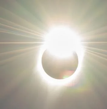 Total Solar Eclipse, sun covered by the moon in the sky Fotos Stock