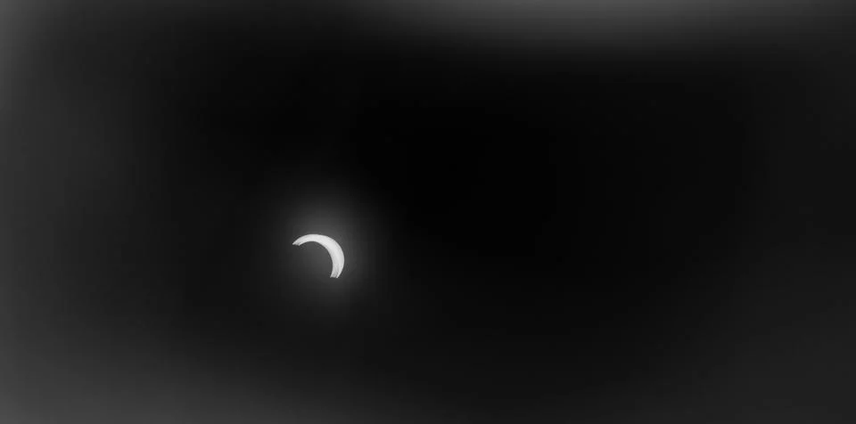 Total Solar Eclipse, sun covered by the moon in the sky Fotos Stock