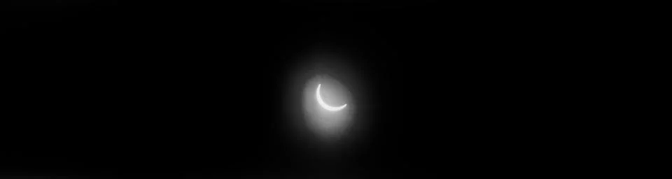 Total Solar Eclipse, sun covered by the moon in the sky Stock Photos
