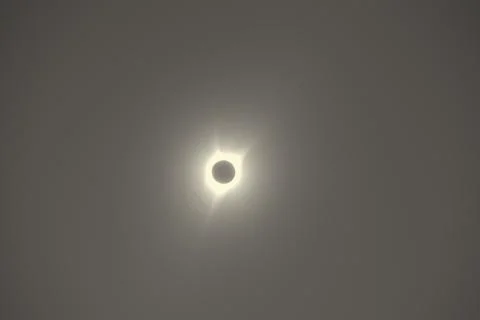 Total Solar Eclipse, sun covered by the moon in the sky Fotos Stock