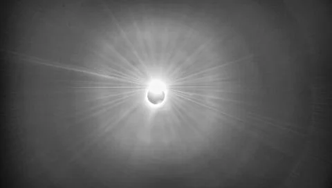 Total Solar Eclipse, sun covered by the moon in the sky Fotos Stock