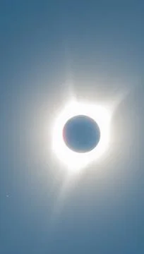 Total Solar Eclipse, sun covered by the moon in the sky Fotos Stock