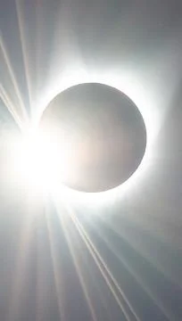 Total Solar Eclipse, sun covered by the moon in the sky Stock Photos