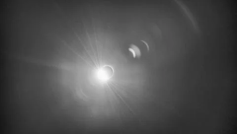 Total Solar Eclipse, sun covered by the moon in the sky Stock Photos