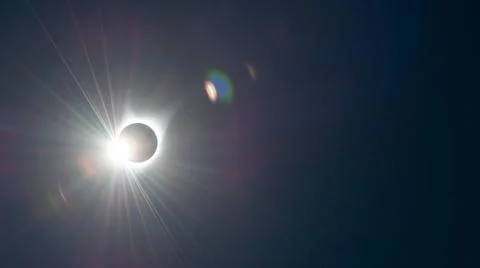 Total Solar Eclipse, sun covered by the moon in the sky Fotos Stock